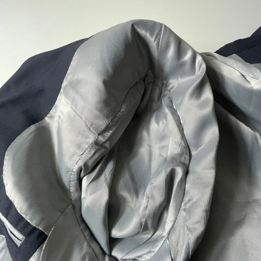 Hart Schaffner Marx Sport Coat 42R Classic Wool Navy Gold Trumpeter Blazer